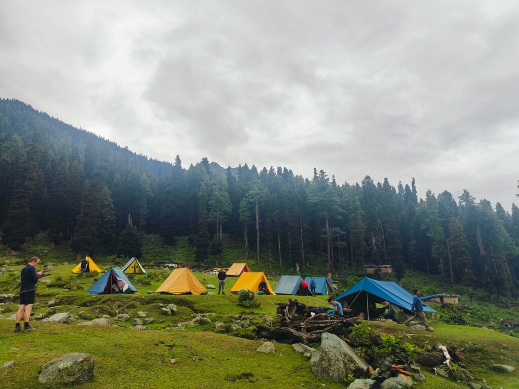 Kashmir Great Lakes Trek campsite view